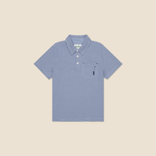 George and the Classic Polo in Light Blue and White Stripe